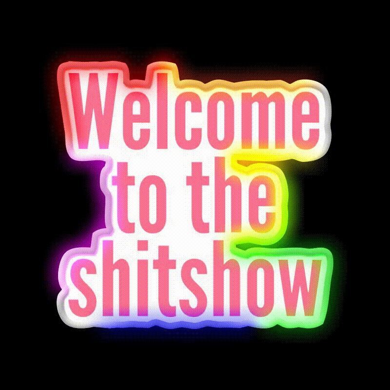 Welcome To The Shit Show Pink Welcome Led Neon Sign Open Sign Rgb Color - LED neon sign close-up detail