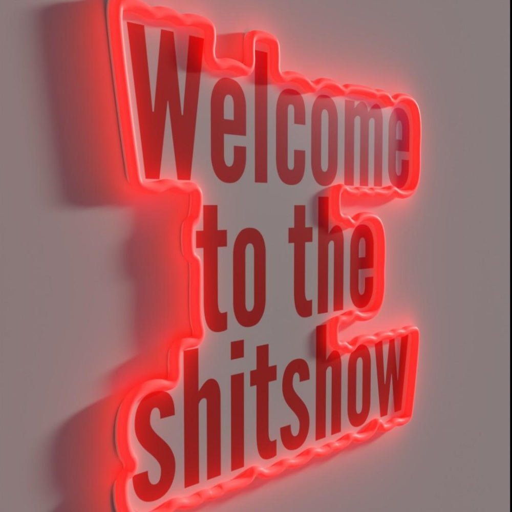 Welcome To The Shit Show Red Rgb Led Neon Sign - Shineneon