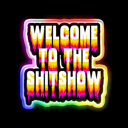Welcome To The Shitshow Trippy Welcome Led Neon Sign Open Sign Rgb Color - LED neon sign close-up detail
