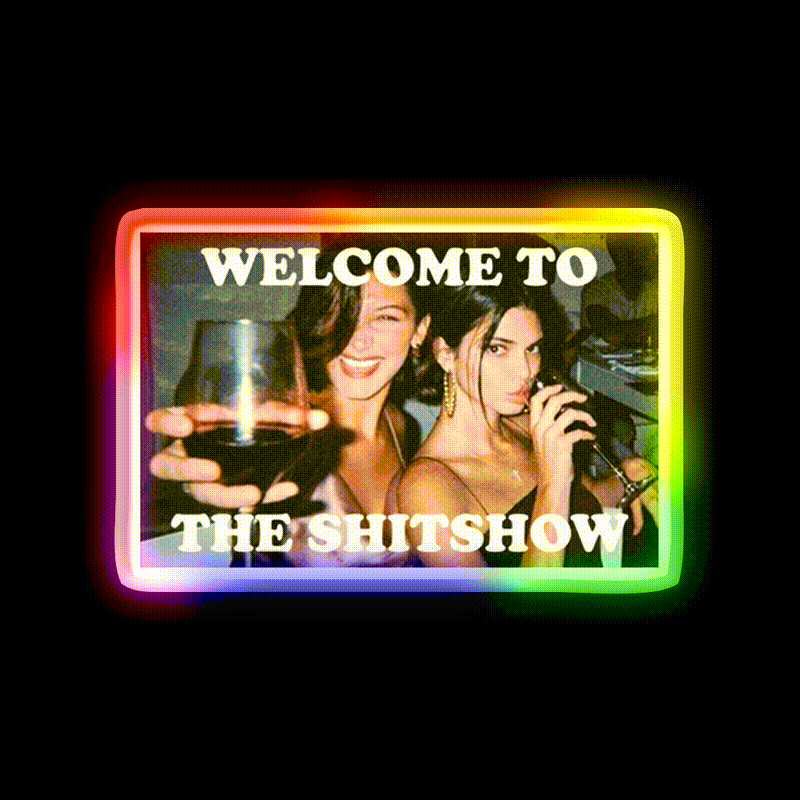 Welcome To The Shitshow Welcome Led Neon Sign Open Sign Rgb Color - LED neon sign close-up detail