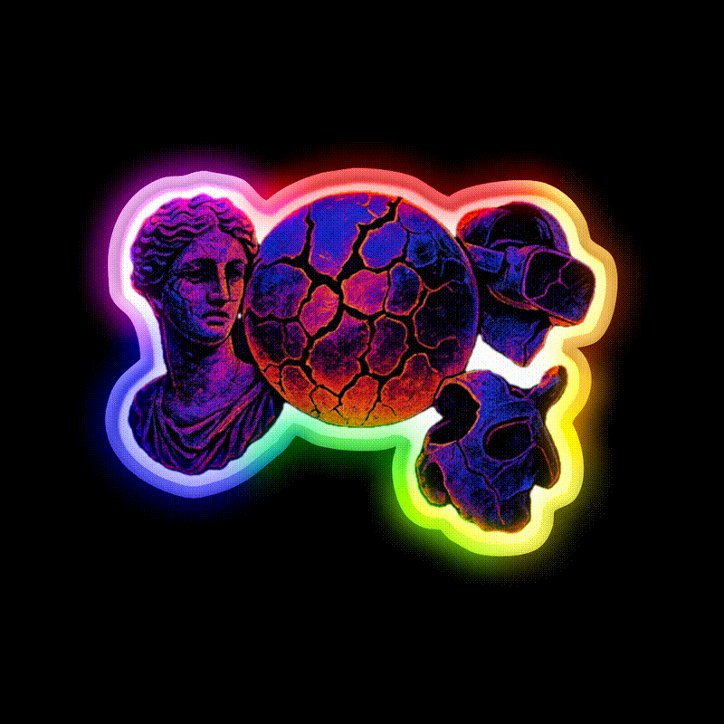 Welcome To The Simulation Welcome Led Neon Sign Open Sign Rgb Color - LED neon sign close-up detail
