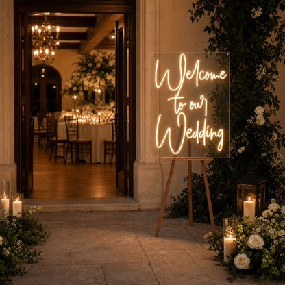 Welcome To The Wedding LED Neon Sign size image