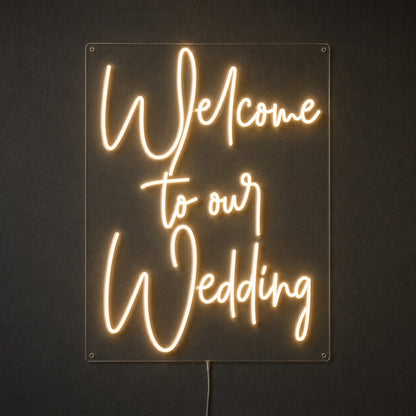 Welcome To The Wedding LED Neon Sign main product image