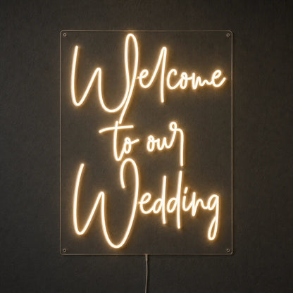 Welcome To The Wedding LED Neon Sign - Shineneon