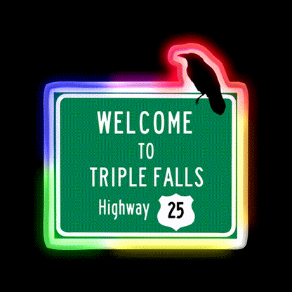 Welcome To Triple Falls Welcome Led Neon Sign Open Sign Rgb Color - LED neon sign close-up detail