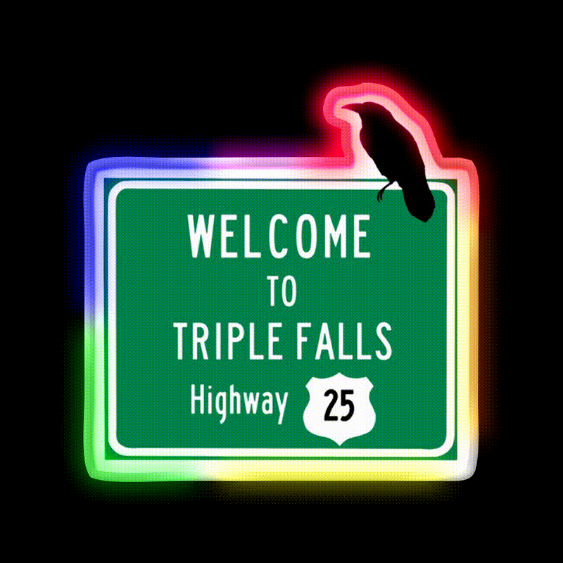Welcome To Triple Falls Welcome Led Neon Sign Open Sign Rgb Color - LED neon sign close-up detail