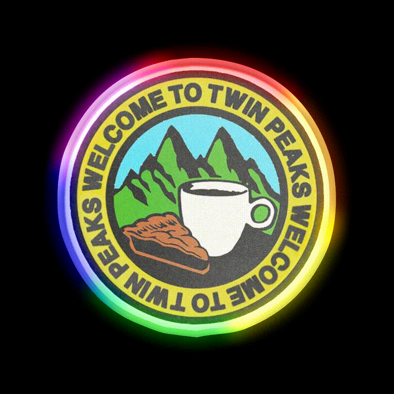 Welcome To Twin Peaks Welcome Led Neon Sign Open Sign Rgb Color - LED neon sign close-up detail