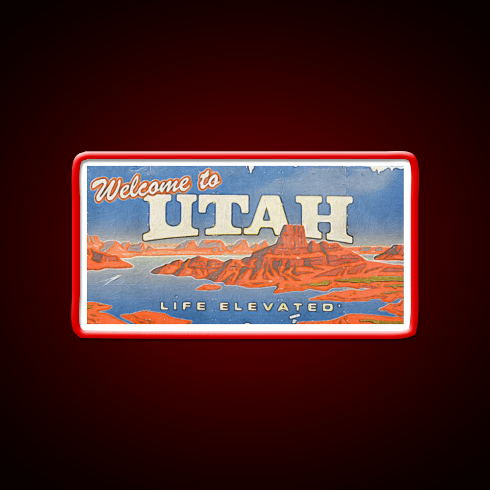 Welcome To Utah Sign Welcome Led Neon Sign Open Sign Rgb Color - Shineneon