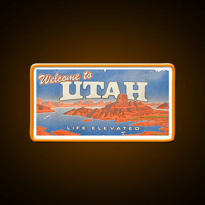 Welcome To Utah Sign Welcome Led Neon Sign Open Sign Rgb Color - Shineneon