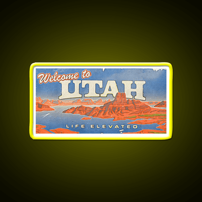 Welcome To Utah Sign Welcome Led Neon Sign Open Sign Rgb Color - Shineneon