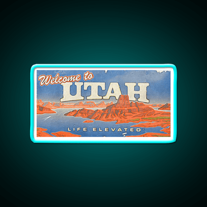 Welcome To Utah Sign Welcome Led Neon Sign Open Sign Rgb Color - Shineneon