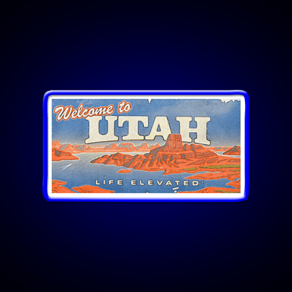Welcome To Utah Sign Welcome Led Neon Sign Open Sign Rgb Color - Shineneon
