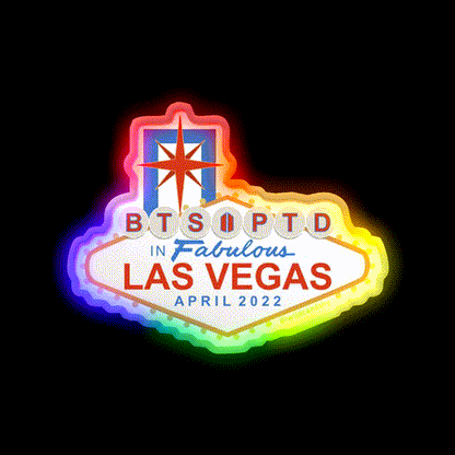 Welcome To Vegas Army Welcome Led Neon Sign Open Sign Rgb Color - LED neon sign close-up detail