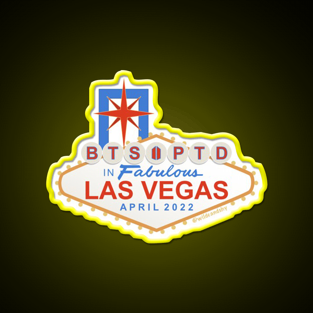 Welcome To Vegas Army Welcome Led Neon Sign Open Sign Rgb Color - Custom LED neon sign front view