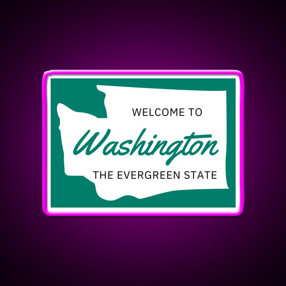 Welcome To Washington Welcome Led Neon Sign Open Sign Rgb Color - Shineneon
