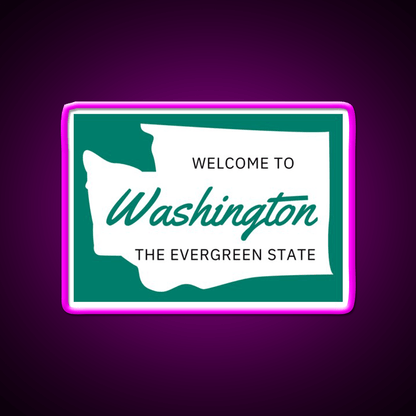 Welcome To Washington Welcome Led Neon Sign Open Sign Rgb Color - Shineneon