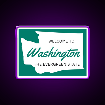Welcome To Washington Welcome Led Neon Sign Open Sign Rgb Color - Shineneon