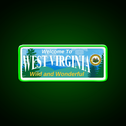 Welcome To West Virginia Welcome Led Neon Sign Open Sign Rgb Color - Shineneon