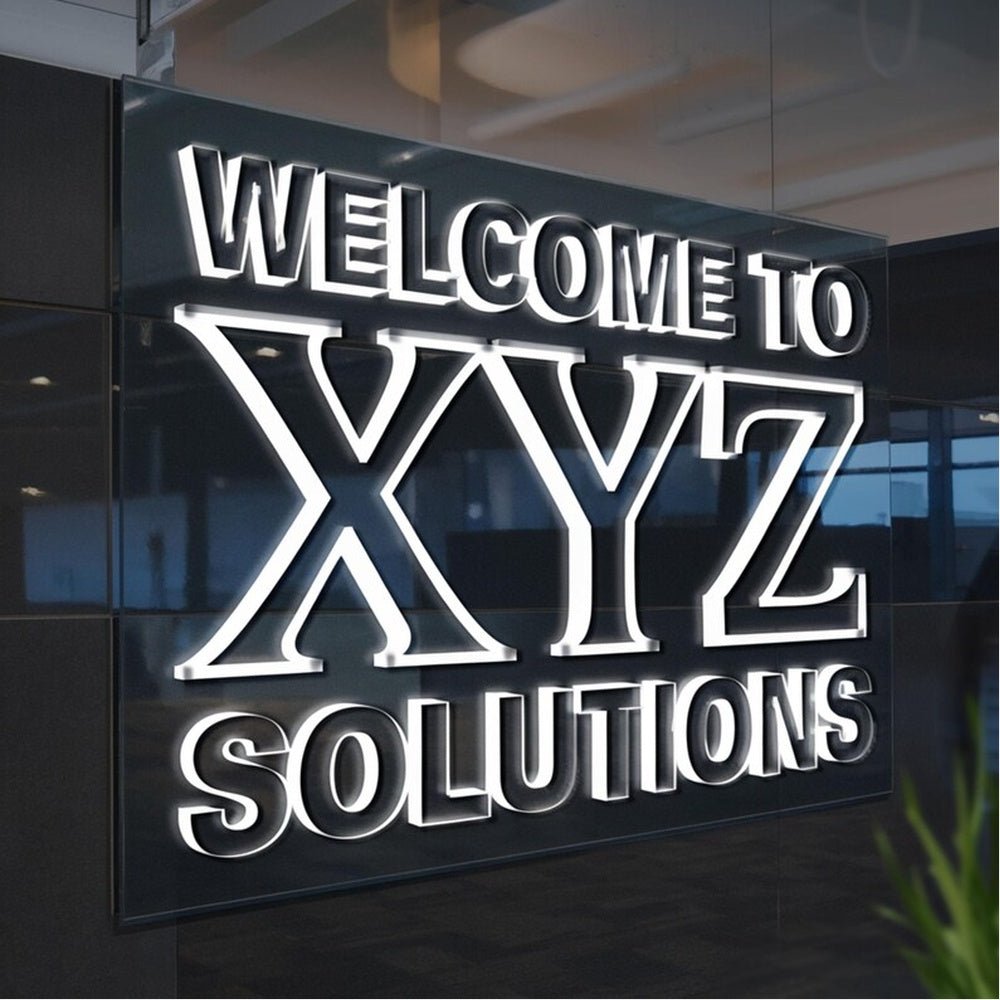 Welcome To Xyz Solutions 3D Backlit Channel Letters Led Light Sign - Shineneon