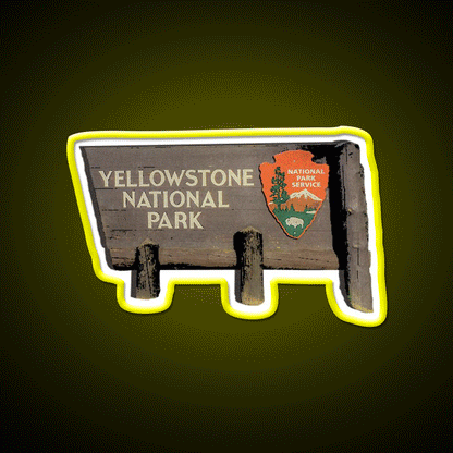 Welcome To Yellowstone Welcome Led Neon Sign Open Sign Rgb Color - Custom LED neon sign front view