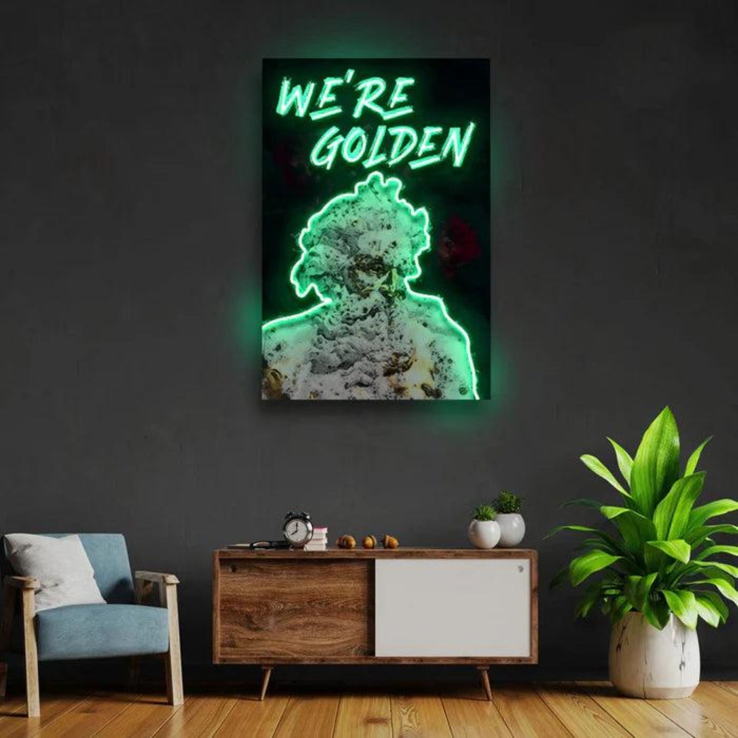 Welcome Uv Art Led Neon Sign Purple-Yellow Bicolor For Home Cafe Decor | Shineneon