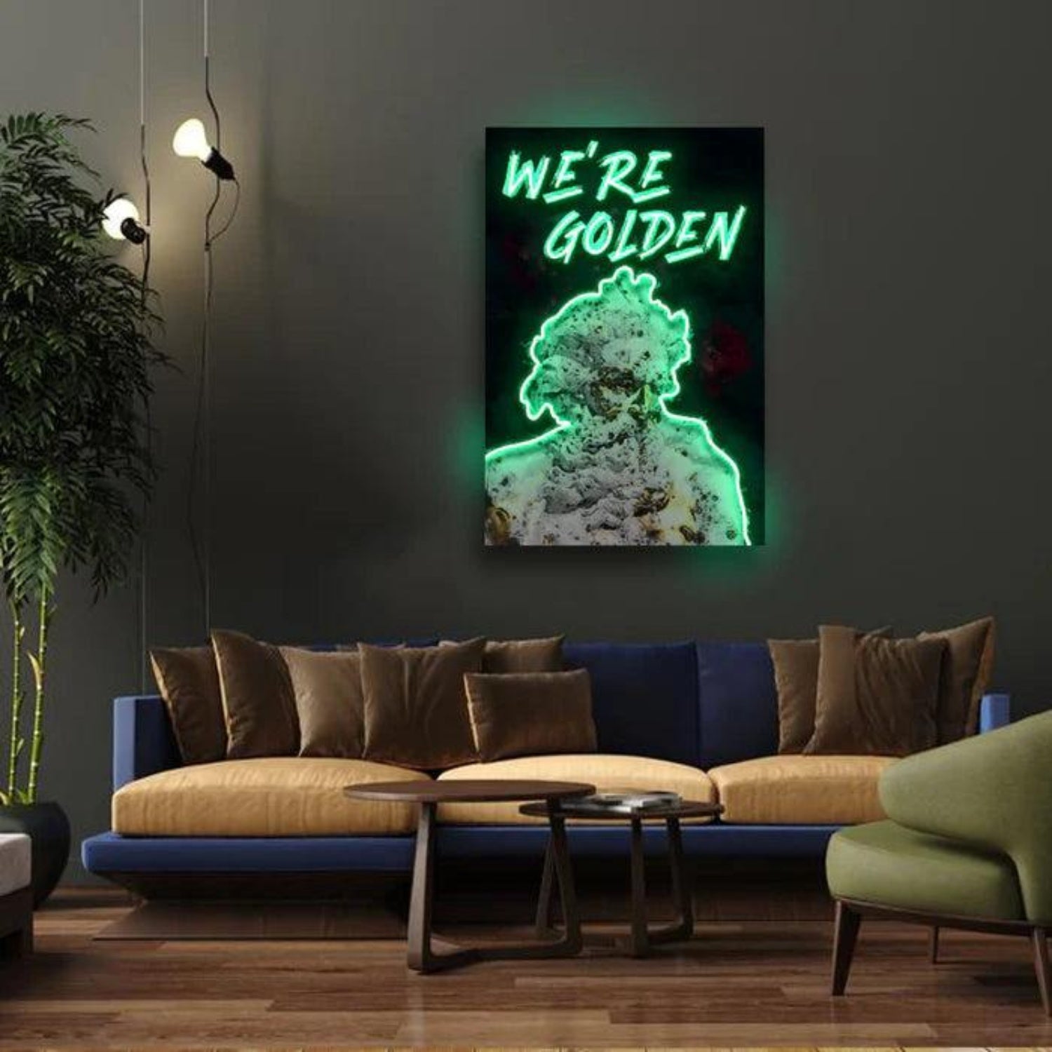 Welcome Uv Art Led Neon Sign Purple-Yellow Bicolor For Home Cafe Decor | Shineneon