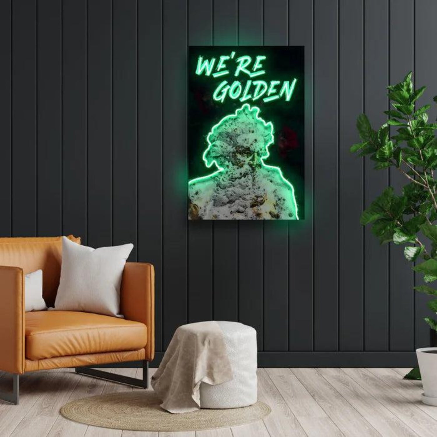 Welcome Uv Art Led Neon Sign Purple-Yellow Bicolor For Home Cafe Decor | Shineneon