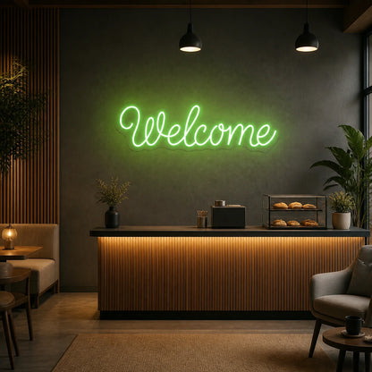 Welcome Wall Art LED Neon Sign size image