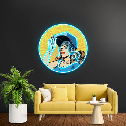 Welder Girl Artwork Neon Signs Custom