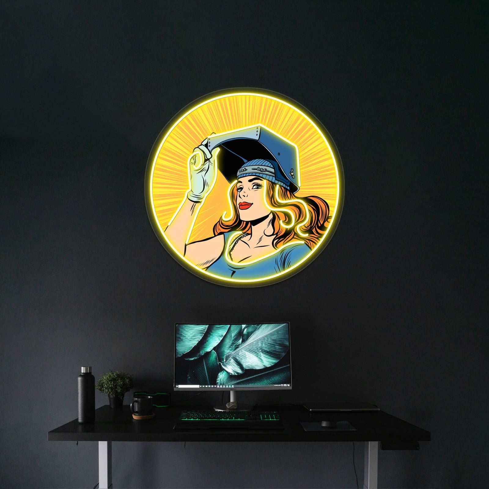 Welder Girl Artwork Neon Signs Custom | Shineneon