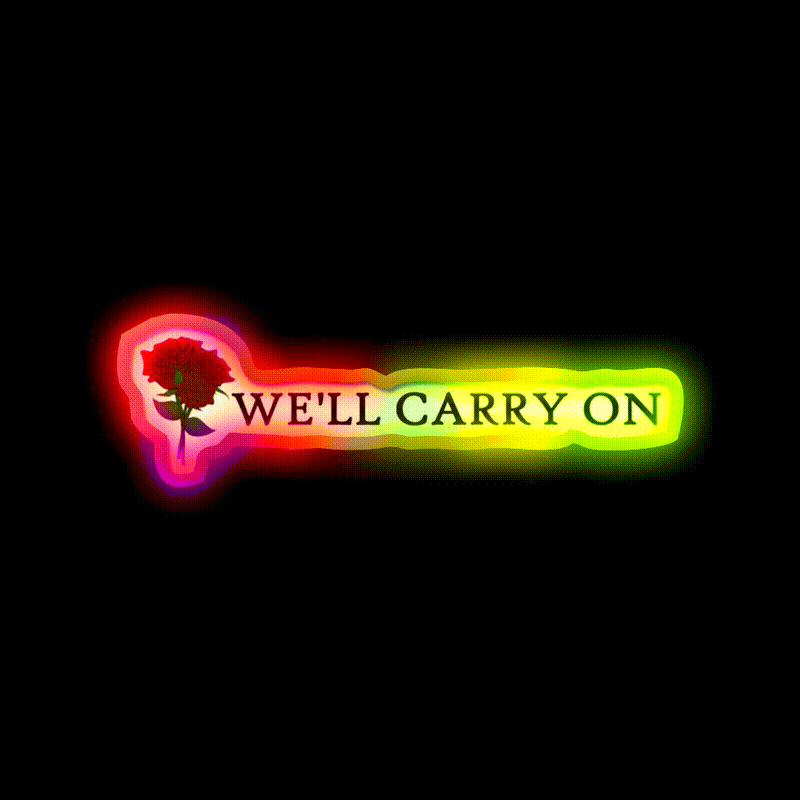 Well Carry On Mcr Welcome Led Neon Sign Open Sign Rgb Color - LED neon sign close-up detail