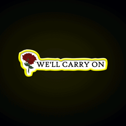 Well Carry On Mcr Welcome Led Neon Sign Open Sign Rgb Color - Custom LED neon sign front view
