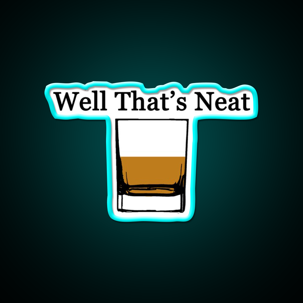 Well Thats Neat Cocktail Bar Decor Led Neon Sign Rgb Color - Size and dimension reference