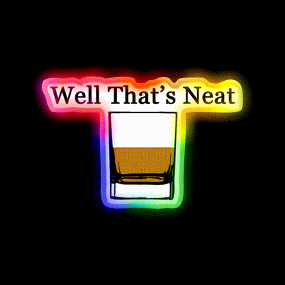 Well Thats Neat Cocktail Bar Decor Led Neon Sign Rgb Color - LED neon sign close-up detail