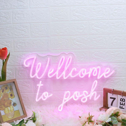 Wellcome To Posh Pink Led Neon Sign - Shineneon