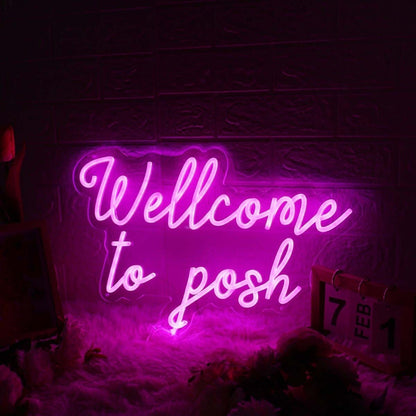Wellcome To Posh Pink Led Neon Sign - Shineneon