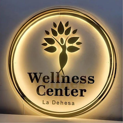 Welness Center Acrylic Business Logo Sign - Shineneon