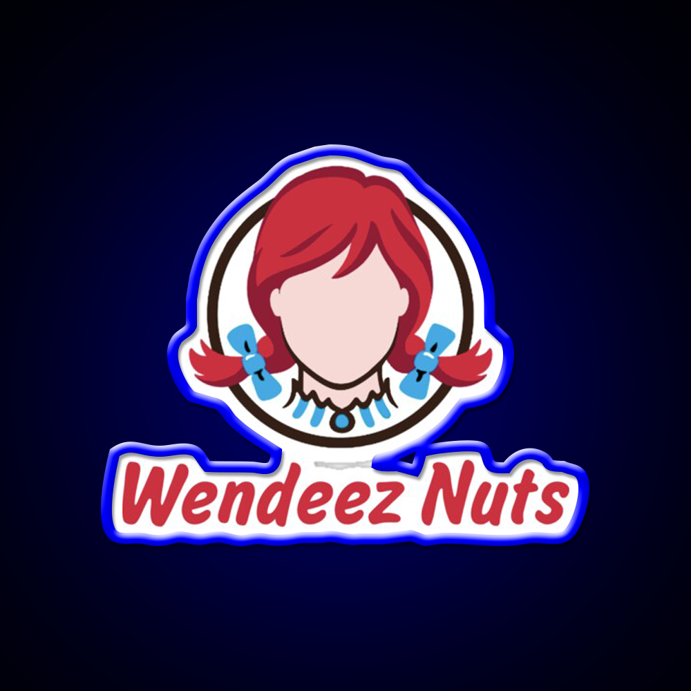 Wendeez Nuts Design Fast Food Led Neon Sign For Burger Place Rgb Color