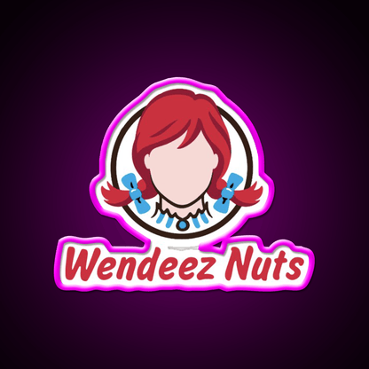 Wendeez Nuts Design Fast Food Led Neon Sign For Burger Place Rgb Color - Shineneon