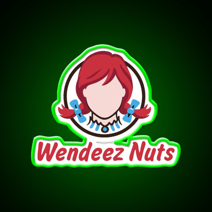 Wendeez Nuts Design Fast Food Led Neon Sign For Burger Place Rgb Color - Shineneon