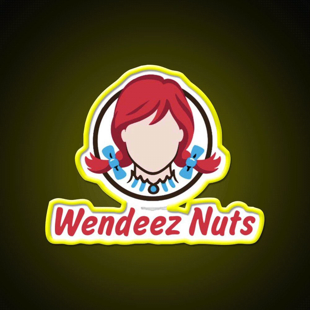 Wendeez Nuts Design Fast Food Led Neon Sign For Burger Place Rgb Color