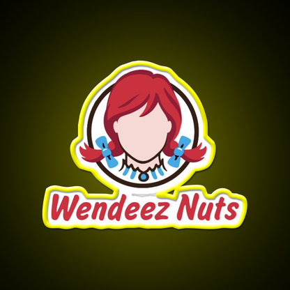 Wendeez Nuts Design Fast Food Led Neon Sign For Burger Place Rgb Color