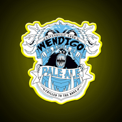 Wendigo Pale Ale Beer Bar Decor Led Neon Sign Rgb Color - Custom LED neon sign front view