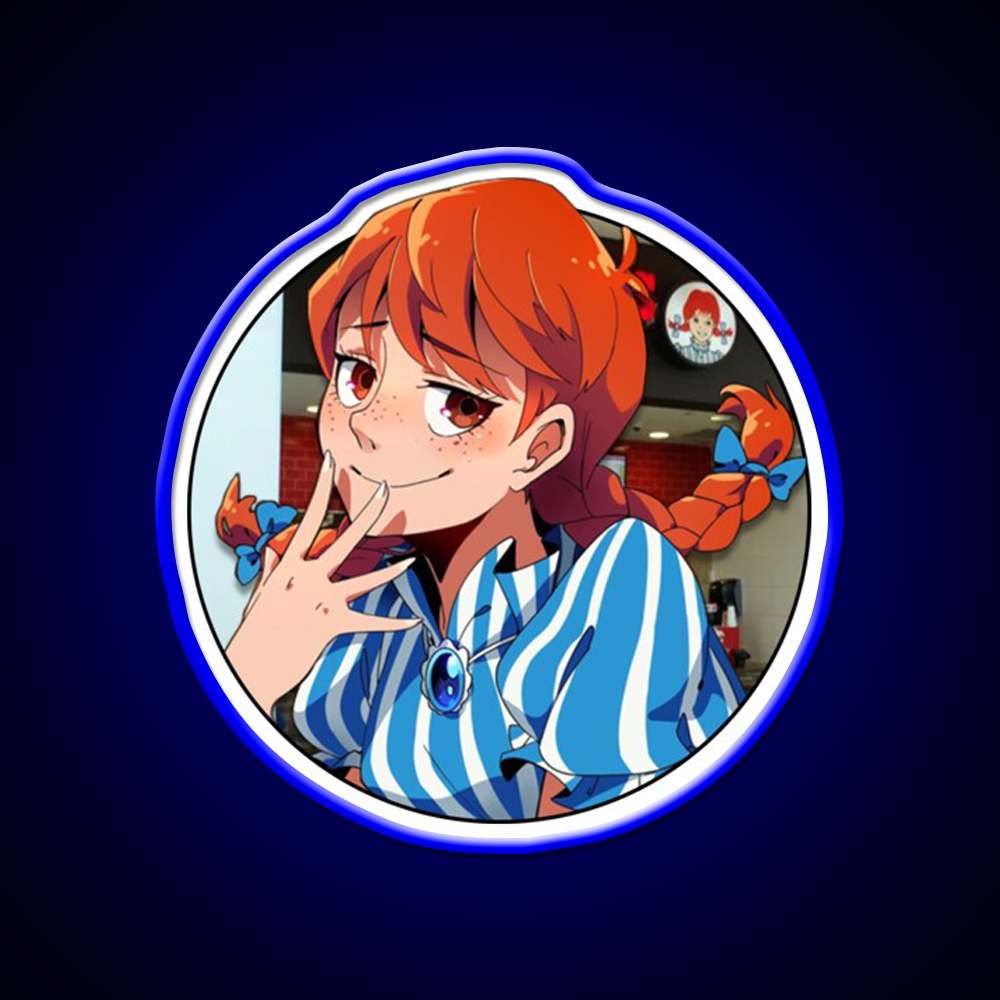 Wendy Fast Food Led Neon Sign For Burger Place Rgb Color