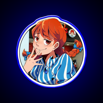 Wendy Fast Food Led Neon Sign For Burger Place Rgb Color