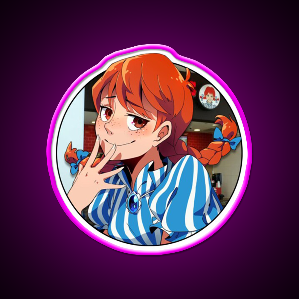 Wendy Fast Food Led Neon Sign For Burger Place Rgb Color