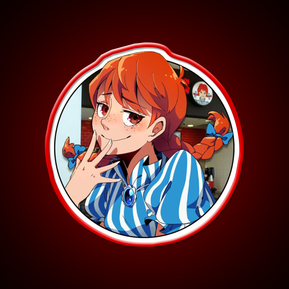 Wendy Fast Food Led Neon Sign For Burger Place Rgb Color