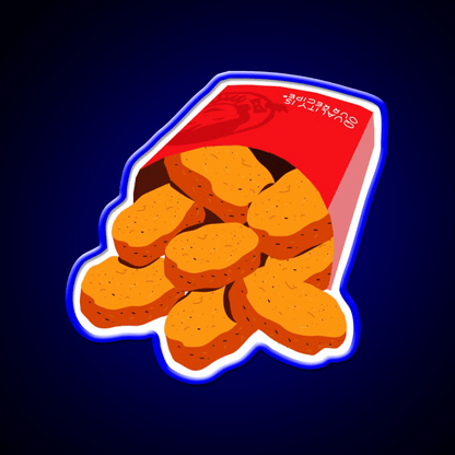 Wendys Chicken Nuggets Fast Food Led Neon Sign For Burger Place Rgb Color - Shineneon