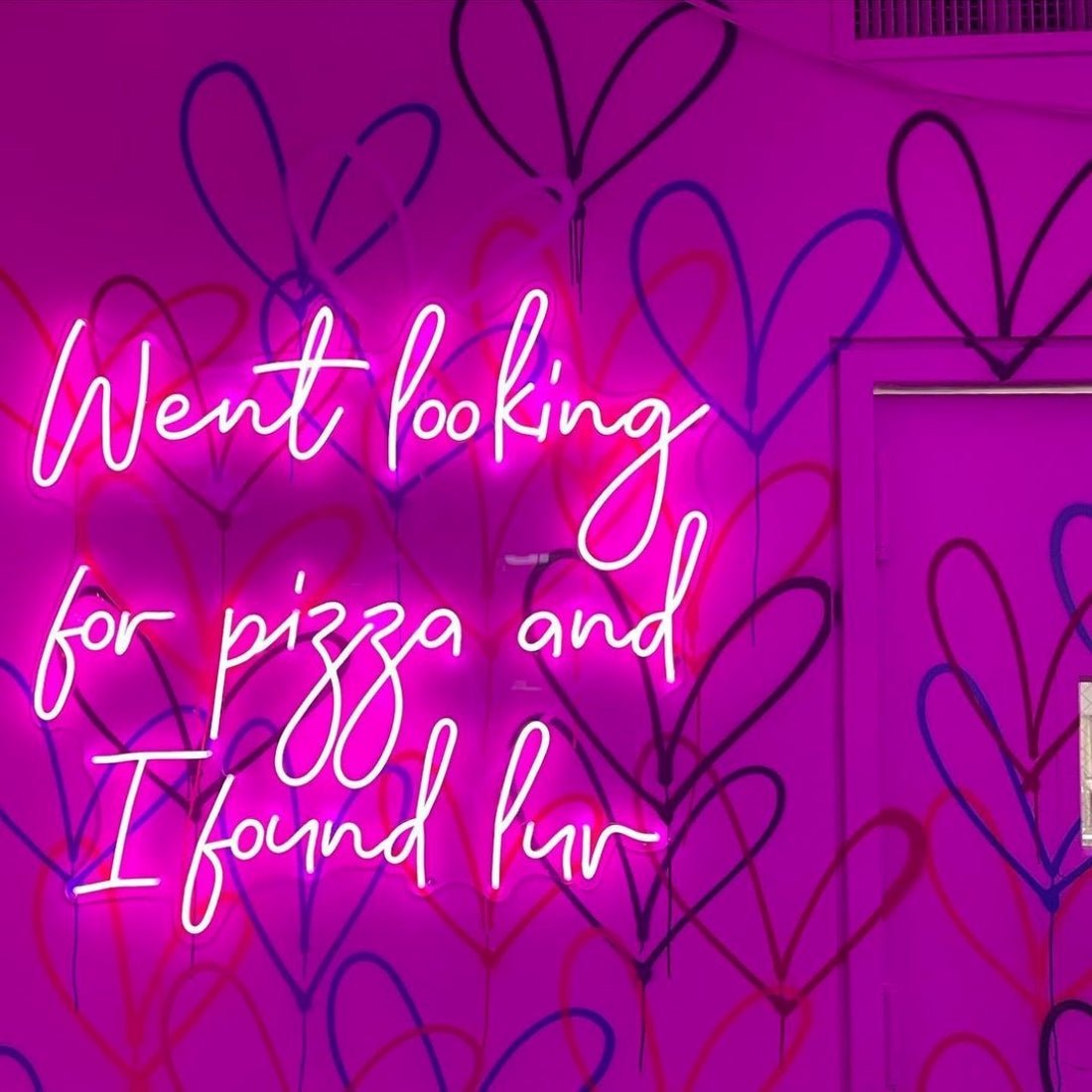Went Looking For Pizza And I Found Love Led Sign Business Neon Sign - Shineneon