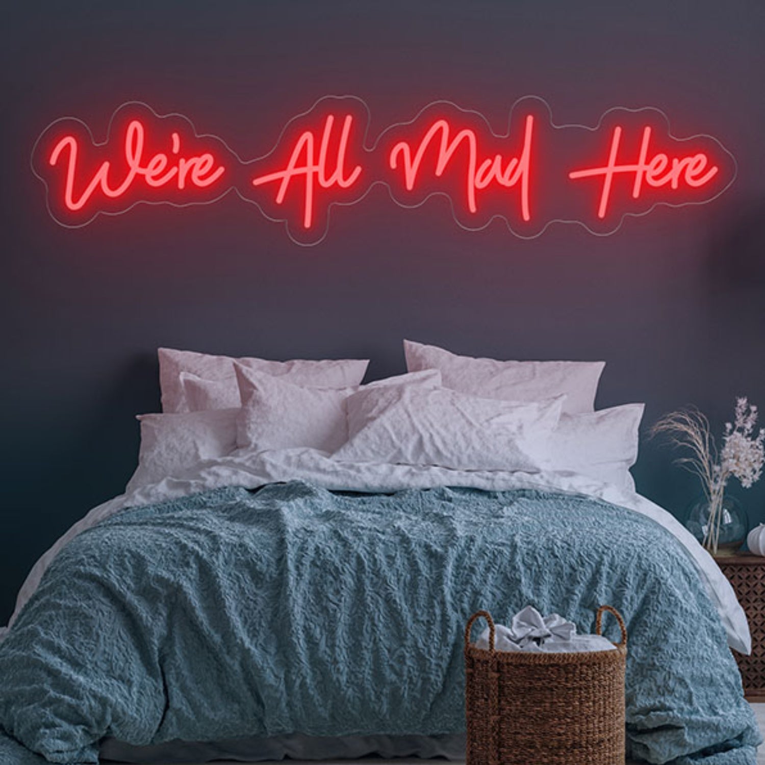 Were All Mad Here Sign | Shineneon